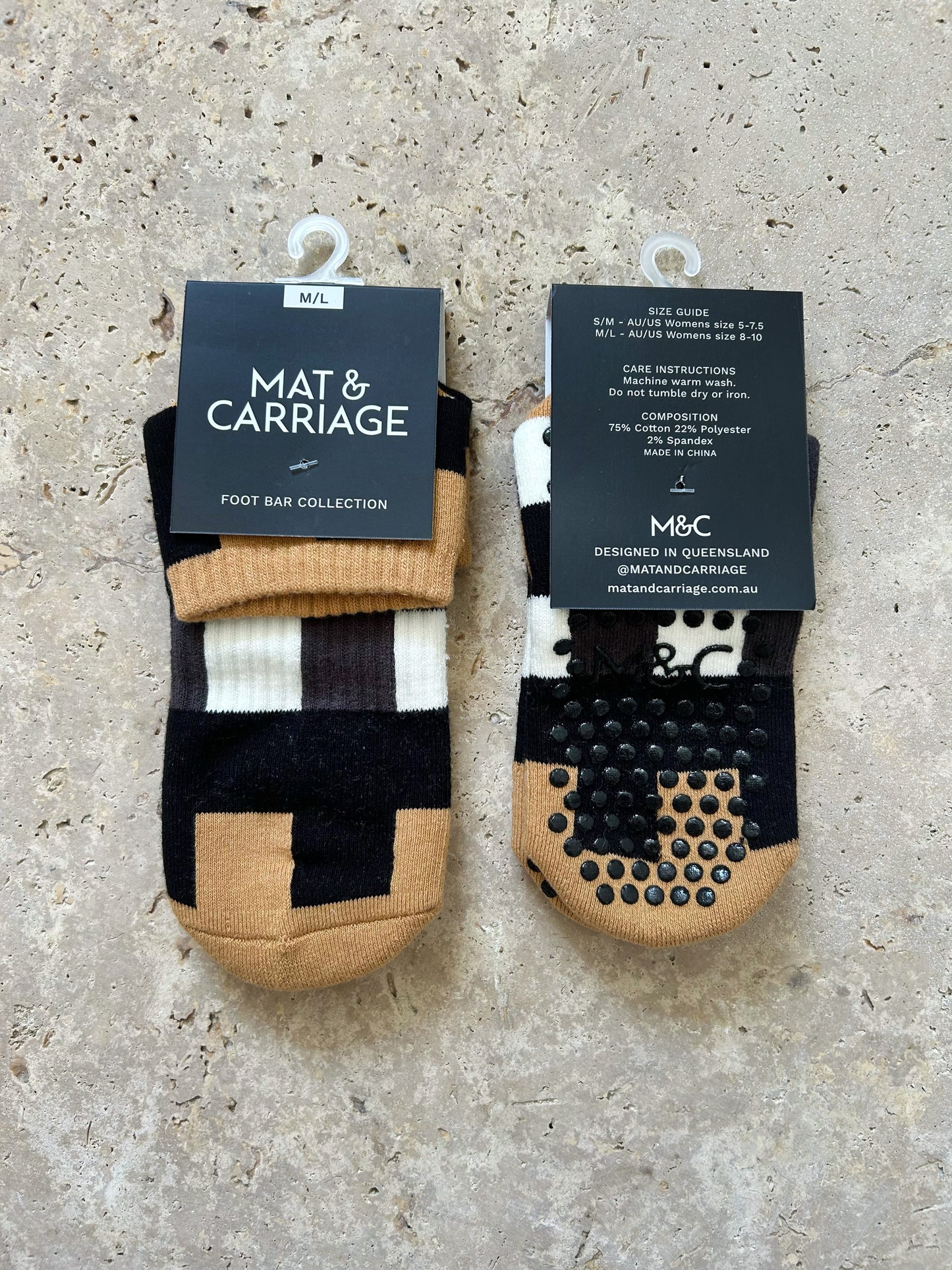 Low Rise Grip Socks - Camel